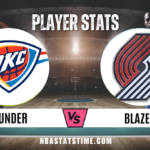 Oklahoma City Thunder vs Portland Trail Blazers Match Player Stats
